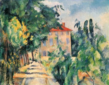 Paul Cezanne Painting - Casa con techo rojo Paul Cezanne